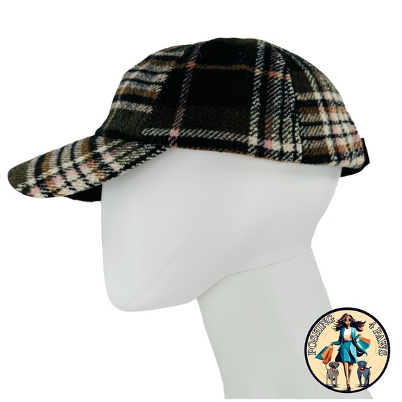 Isabel Marant Tyron Logo Adjustable Baseball Cap in Dark Green Plaid One Size - Picture 3 of 9